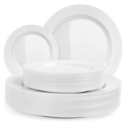 Disposable Plastic Plates Set of 60