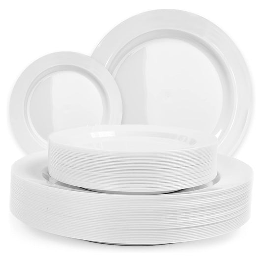 Disposable Plastic Plates Set of 60