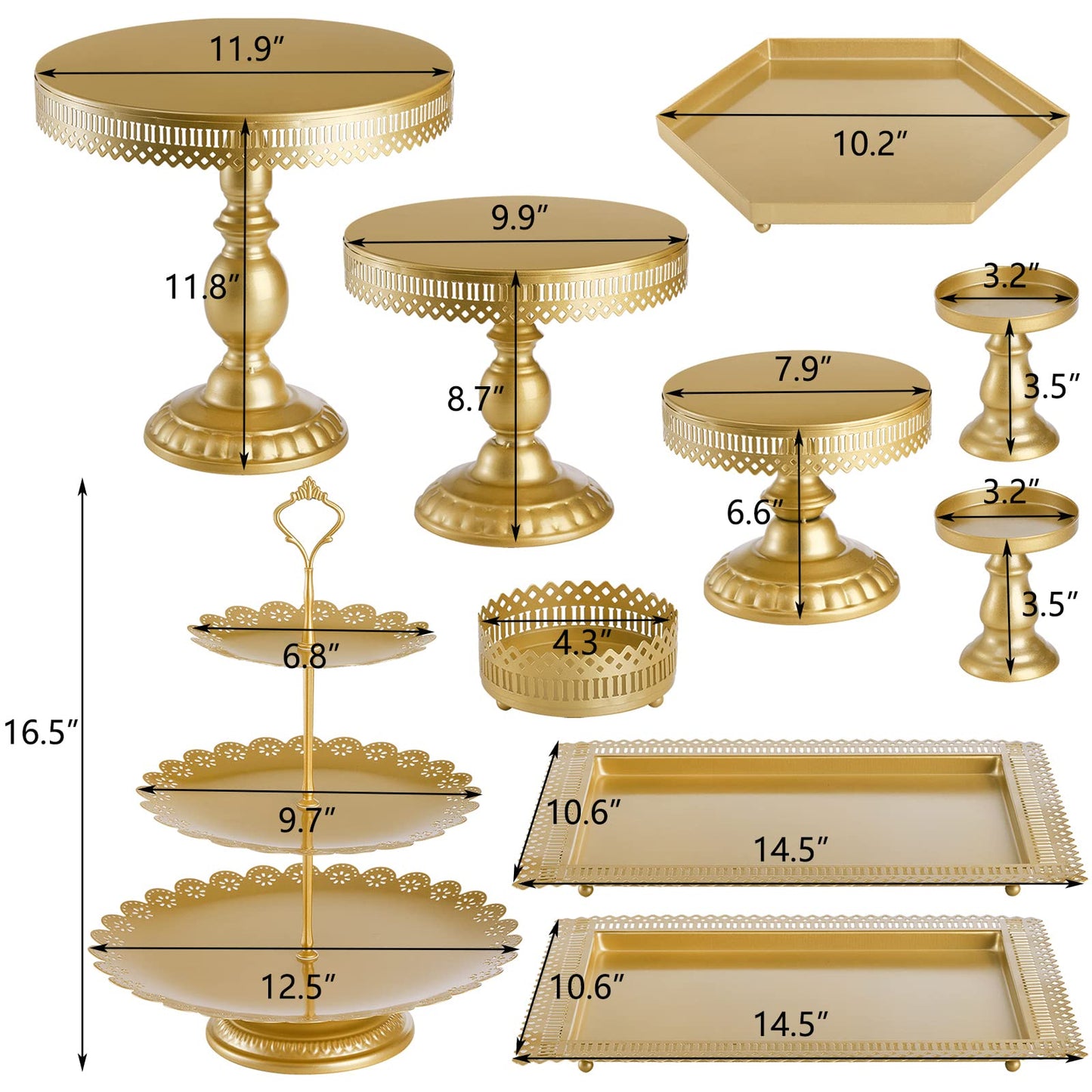Metal Cake Stand Set of 10