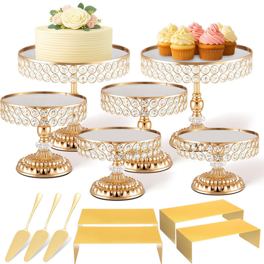 13 Piece Gold Cake Stand Set
