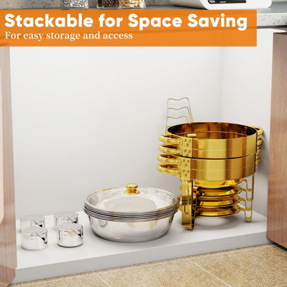 Gold Round Chafing Dish Set of 4