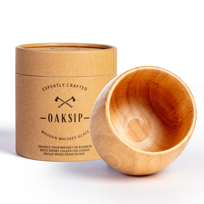 Wooden Old Fashioned Whiskey Glass Set