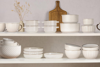 Ceramic Serving Bowls with Lids Set of 4
