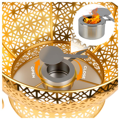 8QT Gold Round Chafing Dish Set