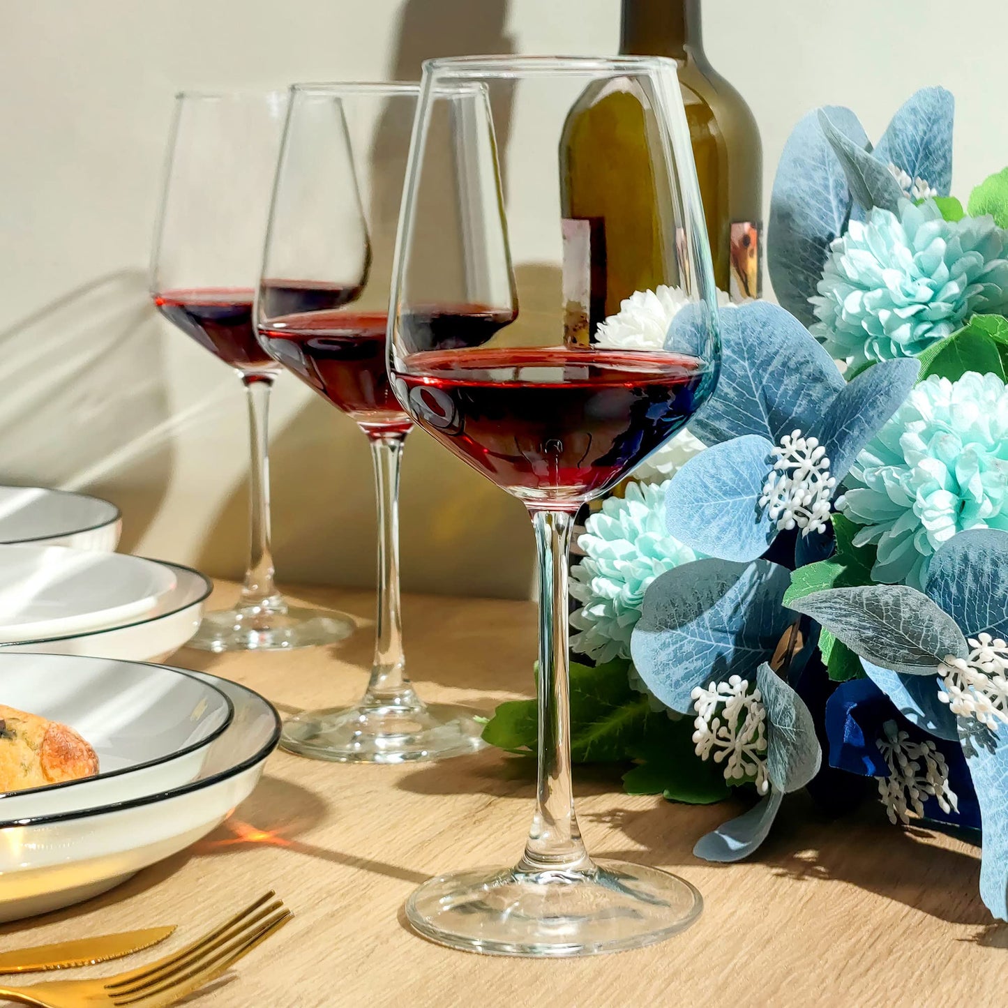 12oz Long Stem Wine Glasses Set
