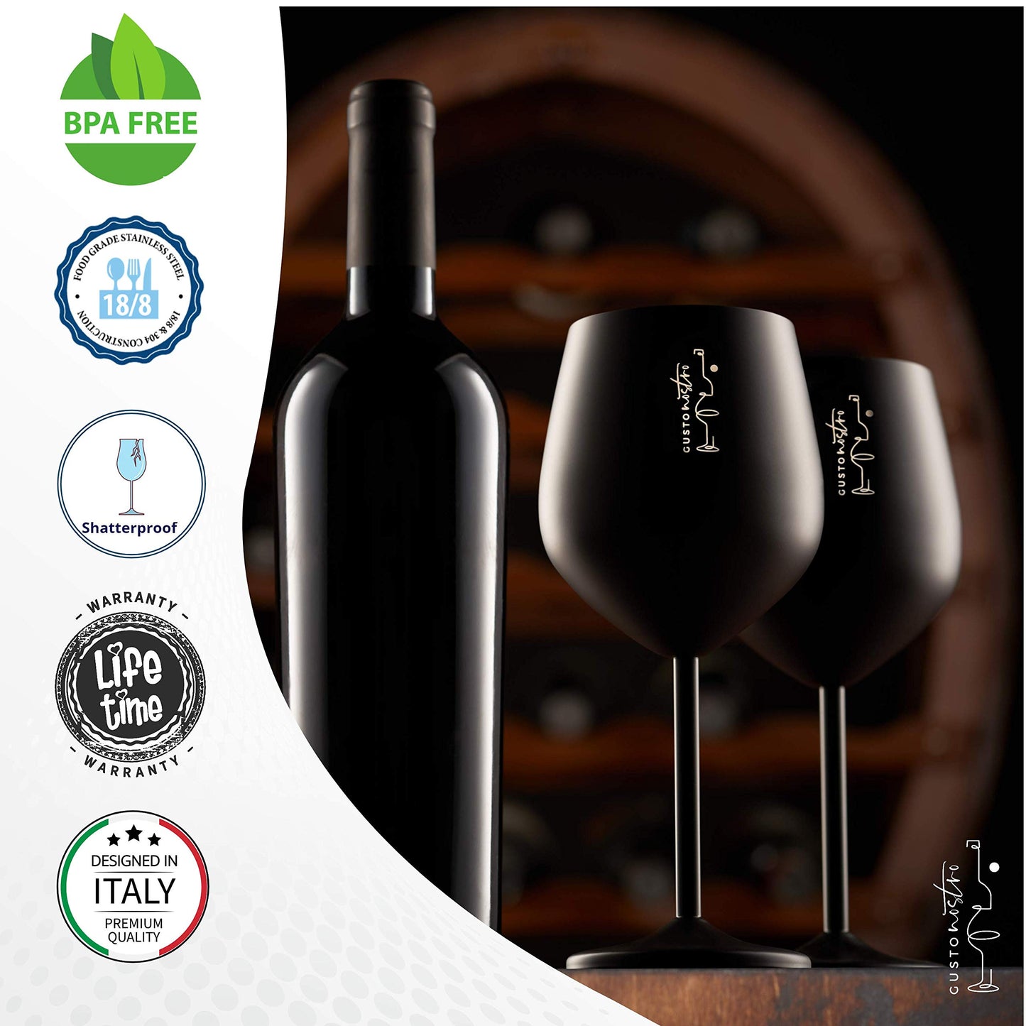 Stainless Steel Wine Glass