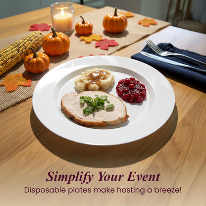 Disposable Plastic Plates Set of 60