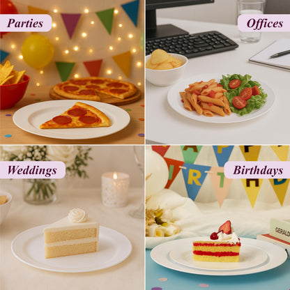 Disposable Plastic Plates Set of 60