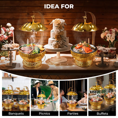 8QT Gold Chafing Dish Buffet Set