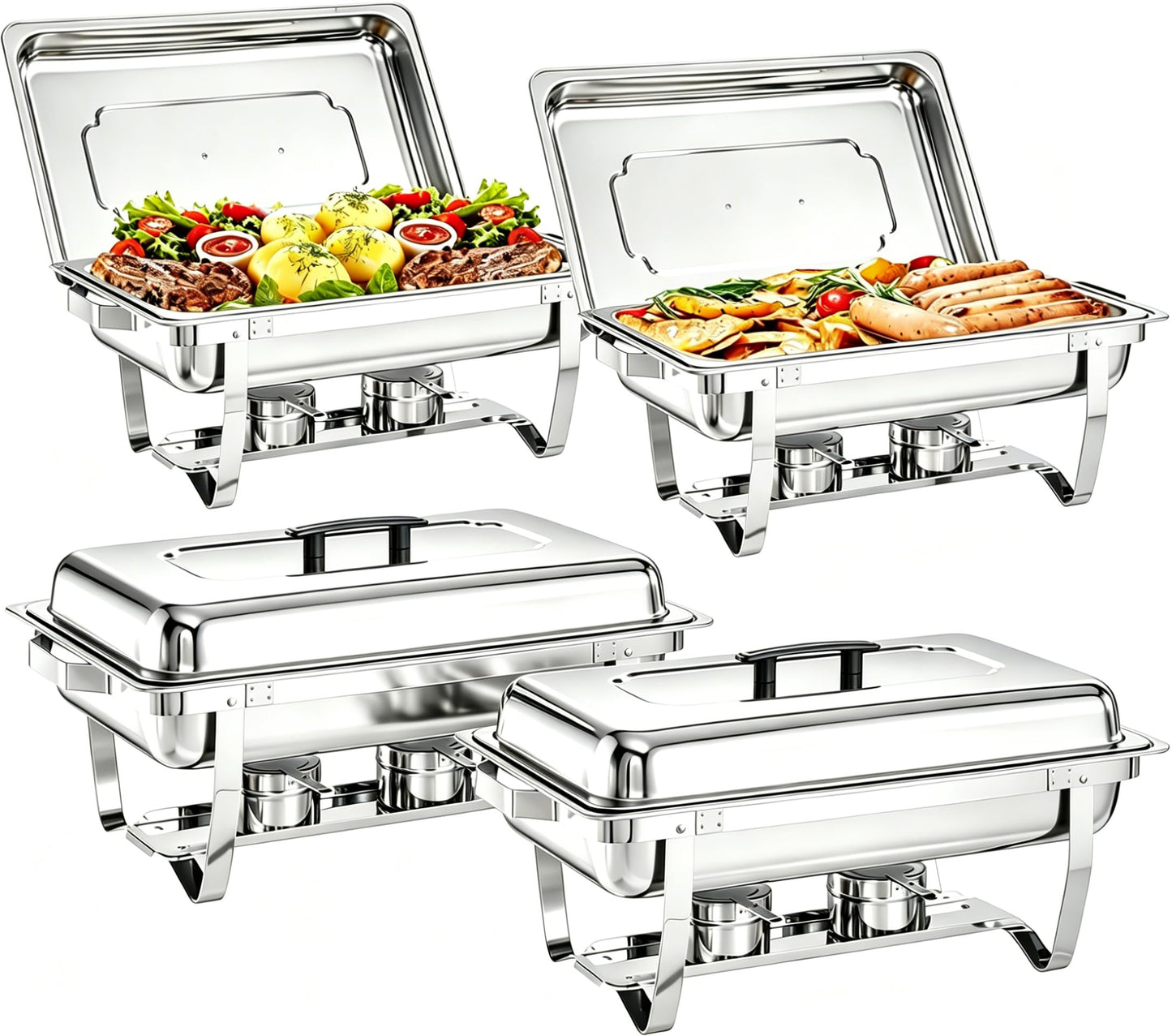 9QT Stainless Steel Chafing Dish Set of 4