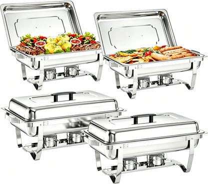 9QT Stainless Steel Chafing Dish Set of 4