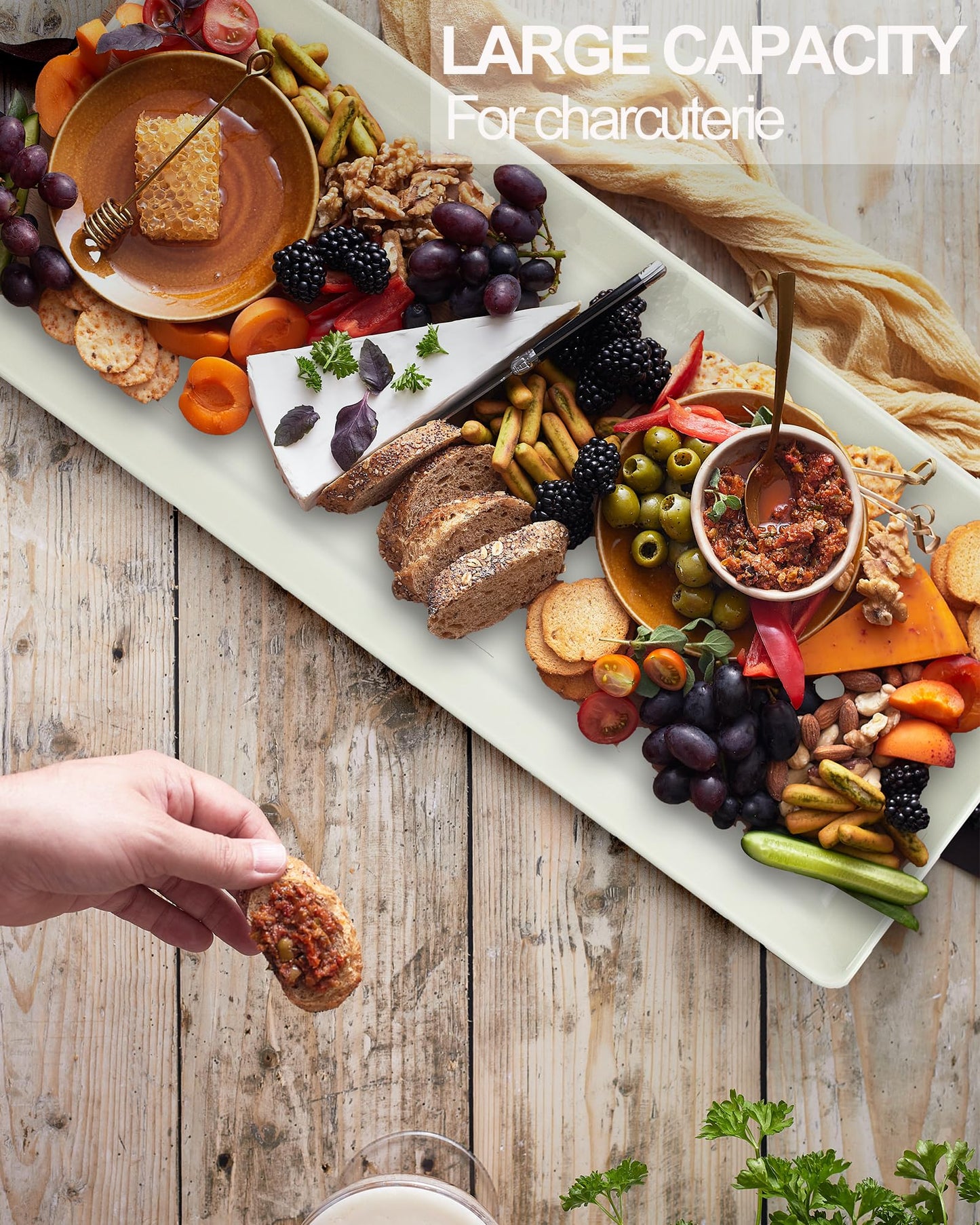 Long Rectangle Serving Platters Set of 2